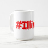 "#Illinois " Cute Design. Bestel nu Koffiemok (Voorkant links)