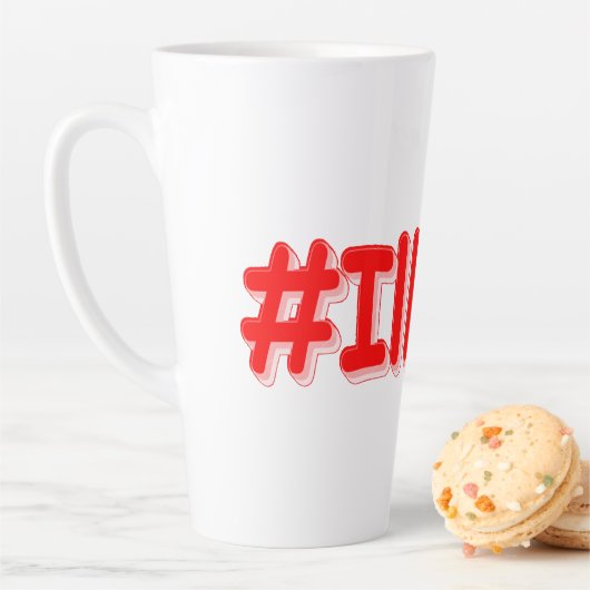 "#Illinois " Cute Design. Bestel nu Latte Mok (In situ)