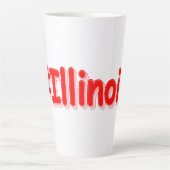 "#Illinois " Cute Design. Bestel nu Latte Mok (Voorkant)