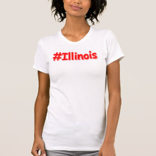 "#Illinois " Cute Design. Bestel nu T-shirt