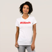 "#Illinois " Cute Design. Bestel nu T-shirt (Voorkant volledig)