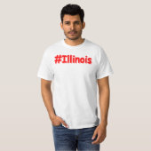 "#Illinois " Cute Design. Bestel nu T-shirt (Voorkant volledig)
