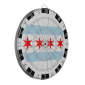 Illinois Dartboard & City Chicago Flag/game board Dartbord (Voorkant Links)