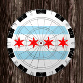 Illinois Dartboard & City Chicago Flag/game board Dartbord
