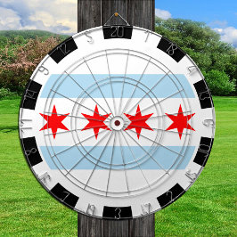 Illinois Dartboard & City Chicago Flag/game board Dartbord