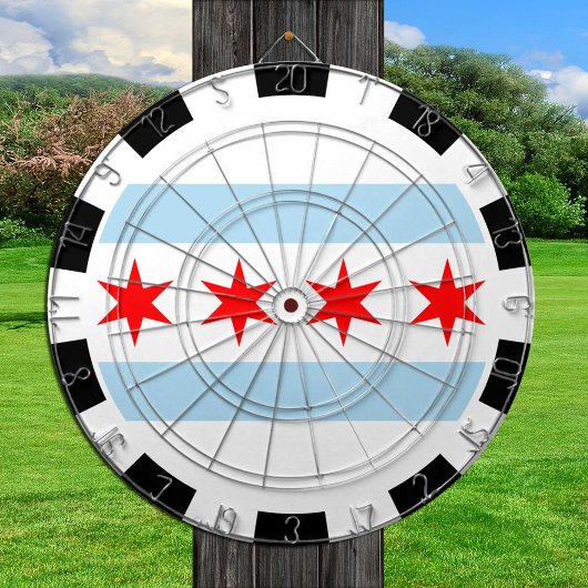 Illinois Dartboard & City Chicago Flag/game board Dartbord