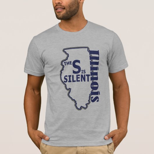 Illinois - De S is stil T-shirt (Voorkant)