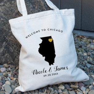 Illinois Destination Wedding Welcome Bag Tas