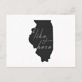 Illinois die ik hier leuk vind, staat gevormd alkb briefkaart