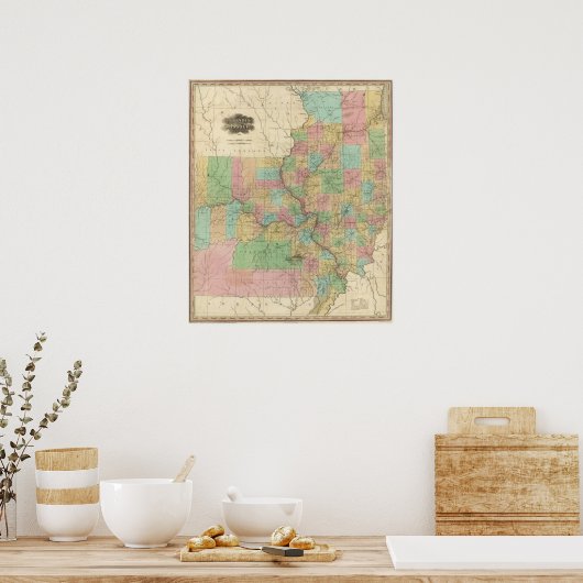 Illinois en Missouri Poster (Keuken)