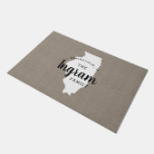 Illinois Familie Monogram Staat Doormat Deurmat (Schuin)