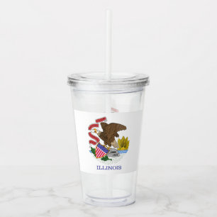 Illinois Flag Acryl Drinkbeker