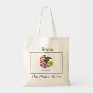 Illinois Flag Bag Tote Bag