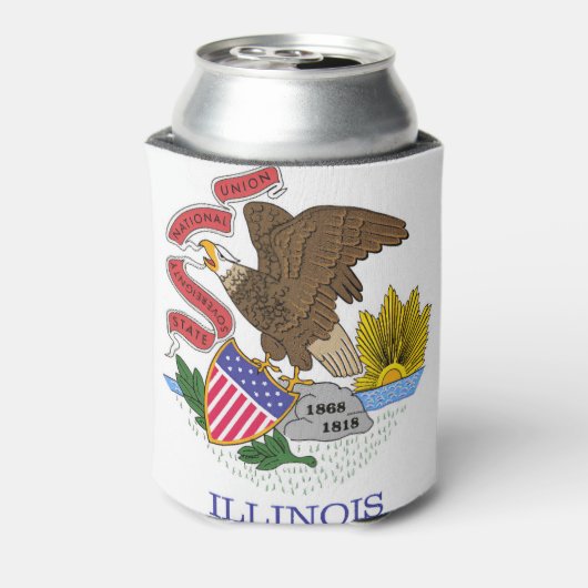 Illinois Flag Blikjeskoeler (Blikje Achterkant)