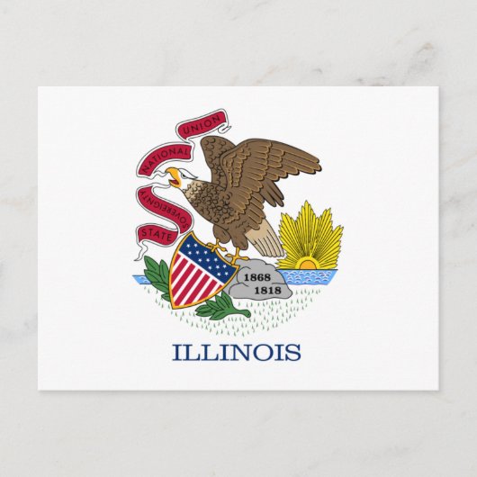 Illinois Flag Briefkaart (Voorkant)