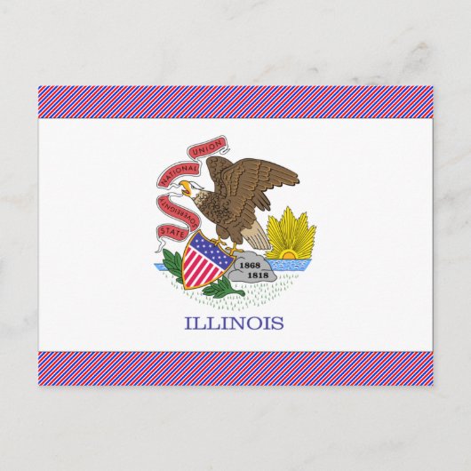 Illinois Flag Briefkaart (Voorkant)