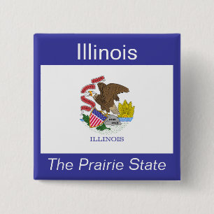 Illinois Flag Button