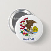 Illinois Flag Button (Voorkant /achterkant)
