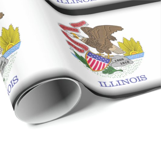 Illinois Flag Cadeaupapier (Rol Hoek)