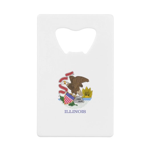 Illinois Flag Creditkaart Flessenopener (Voorkant)