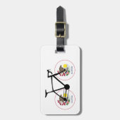 Illinois Flag Cycling Bagagelabel (Voorkant verticaal)