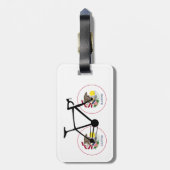 Illinois Flag Cycling Bagagelabel (Achterkant verticaal)