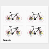 Illinois Flag Cycling Rechthoekige Sticker (Vel)