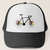 Illinois Flag Cycling Trucker Pet (Voorkant)