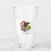 Illinois Flag Glas (Voorkant)