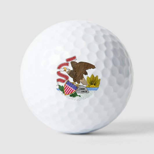 Illinois Flag Golfballen (Voorkant)
