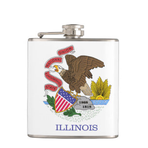 Illinois Flag Heupfles