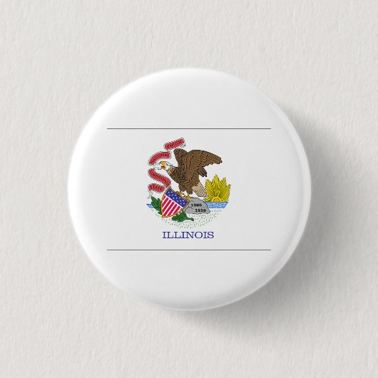 Illinois FLAG International Ronde Button 3,2 Cm (Voorkant)