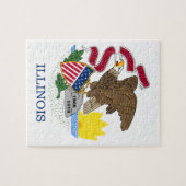 ILLINOIS FLAG LEGPUZZEL (Horizontaal)