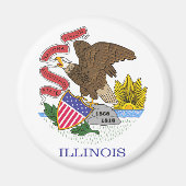 Illinois Flag Magneet (Voorkant)