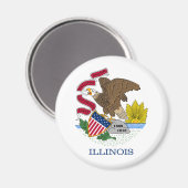 Illinois Flag Magnet (Voorkant / Achterkant)