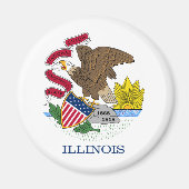 Illinois Flag Magnet (Voorkant)