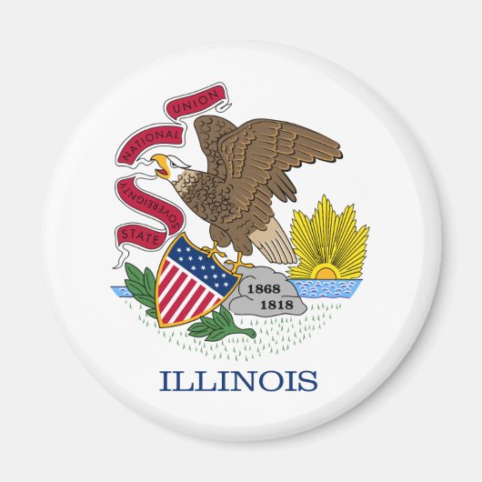 Illinois Flag Magnet (Voorkant)