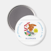 Illinois Flag Magnet (Voorkant / Achterkant)