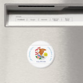 Illinois Flag Magnet (Insitu (Vaatwasser))