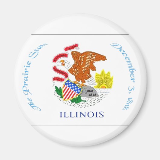 Illinois Flag Magnet (Voorkant)