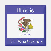 Illinois Flag Magnet (Voorkant)