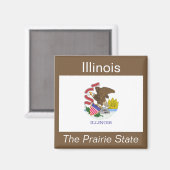 Illinois Flag Magnet (Voorkant / Achterkant)