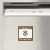 Illinois Flag Magnet (Insitu (Vaatwasser))
