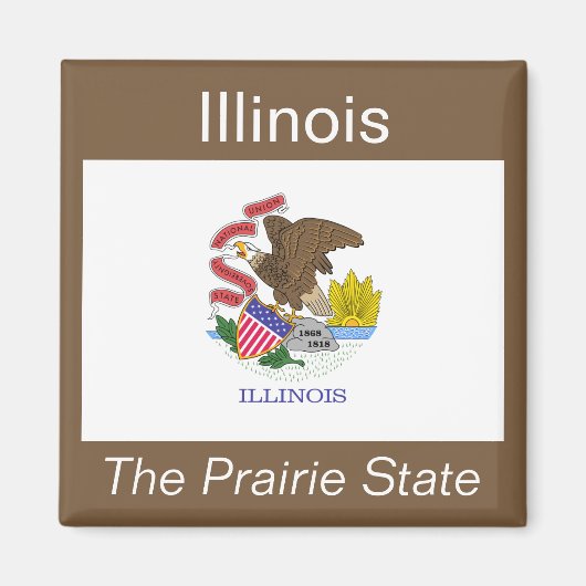 Illinois Flag Magnet (Voorkant)