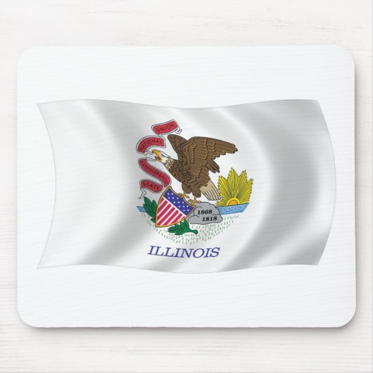 Illinois Flag Mousepad Muismat (Voorkant)