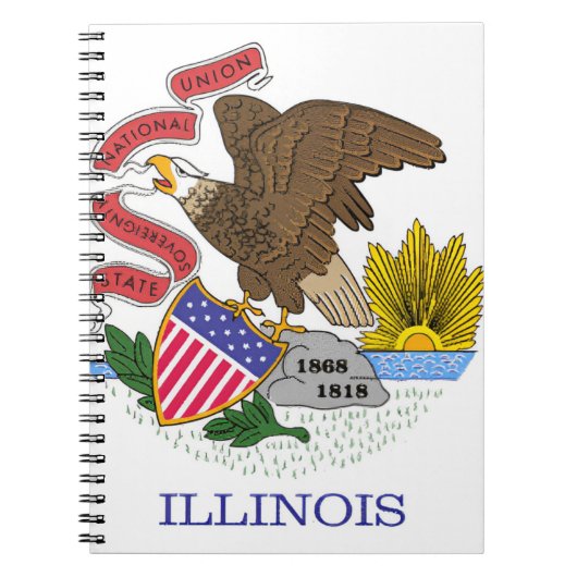 Illinois Flag Notitieboek (Voorkant)