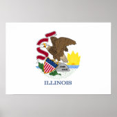 Illinois Flag Poster (Voorkant)