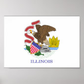 Illinois Flag Poster (Voorkant)