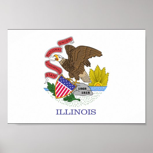 Illinois Flag Poster (Voorkant)