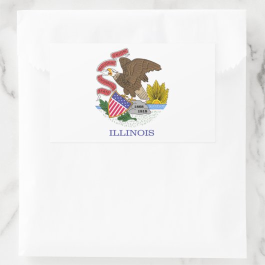 Illinois Flag Rechthoekige Sticker (Tas)
